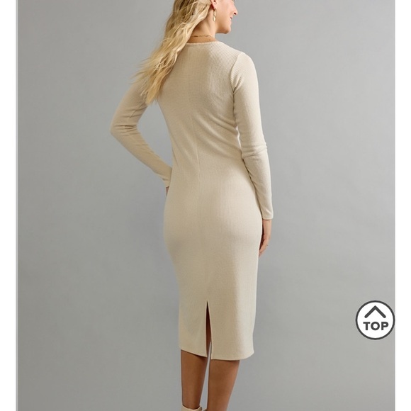 NWT Francesca’s Sandy Crewneck Rib Knit Midi Dress - Picture 2 of 5